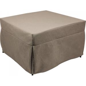 Puf en tela paloma gris 80x78 cm