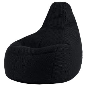 Puf gigante gaming XL con respaldo alto para juegos, negro