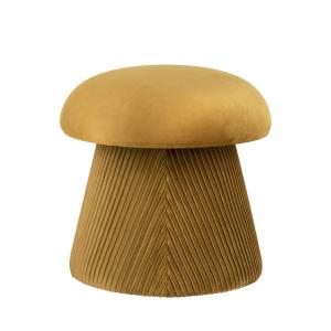 Puf hongo de terciopelo ø39cm - ocre