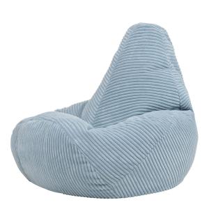 Puf infantil reclinable de pana azul hielo