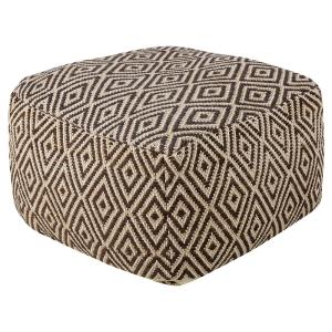 Puf lana marrón 60 cm 60 cm 40 cm