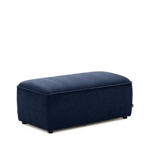 Puf para sofá modular de tela - azul marino