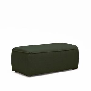 Puf para sofá modular de tela rizada - caqui verde