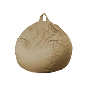 Puf Pera XL tejido efecto lino - 110x120 cm - Beige