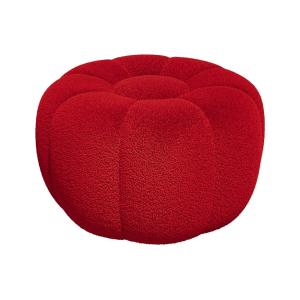 Puf poliéster rojo