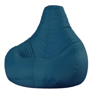 Puf reclinable de exterior azul pato