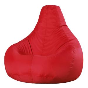 Puf reclinable de exterior rojo