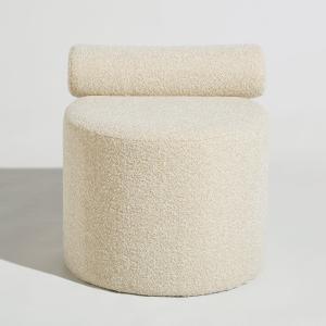 Puf redondo color crudo