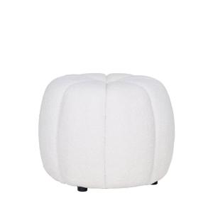 Puf redondo de tejido rizado ø48cm - crudo