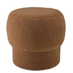 Puf redondo de tela terracota D44 cm