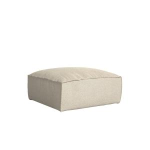 Puf reposapiés beige bouclé 103 x 103 cm