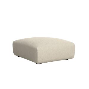 Puf reposapiés beige bouclé 93 x 102 cm