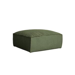 Puf reposapiés verde bouclé 103 x 103 cm