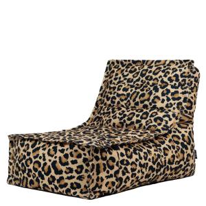 Puf sillón chaise longue estampado de leopardo