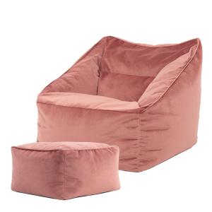 Puf sillón con reposapiés cuadrado de terciopelo amanecer r…