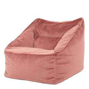 Puf sillón de terciopelo amanecer rosa
