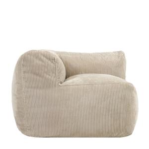Puf sillón esquinero modular de pana beige