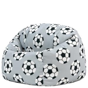 Puf sillón infantil con estampado de fútbol