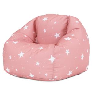 Puf sillón infantil rosa pastel