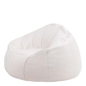 Puf sillón sherpa color crema