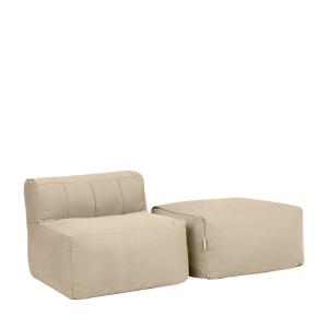 Puf sofá modular 2 piezas interior y exterior en olefina be…