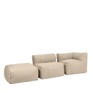 Puf sofá modular 3 piezas interior y exterior en olefina be…