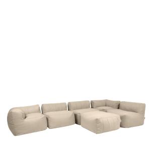Puf sofá modular 6 piezas interior y exterior en olefina be…