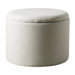Puf tapizado beige 60 x 45 cm