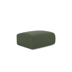 Puf tejido trenzado verde oliva