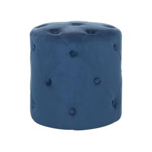 Puf terciopelo azul oscuro 40 cm 40 cm 40 cm