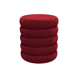Puf terciopelo granate