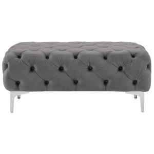 Puf terciopelo gris antracita