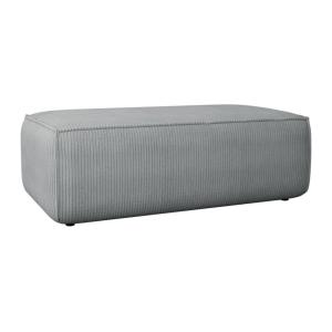 Puf terciopelo gris claro