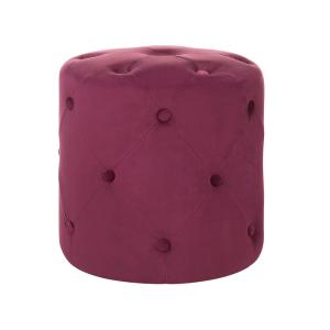 Puf terciopelo rojo 40 cm 40 cm 40 cm