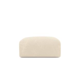 Puf terciopelo texturizado crema