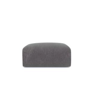 Puf terciopelo texturizado gris