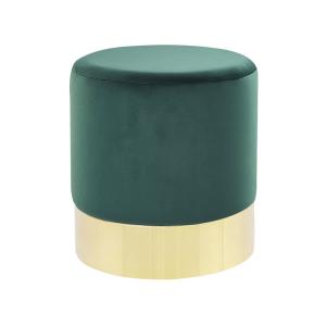 Puf terciopelo verde oscuro 39 cm 39 cm 40 cm