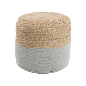 Puf yute gris claro 46 cm 46 cm 48 cm
