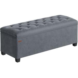 Puff almacenaje de 40 x 110 x 40 cm de color gris pizarra