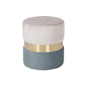 Puff azul de madera 40x40x43cm