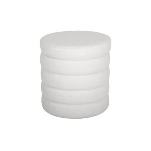Puff baúl de borreguito, blanco