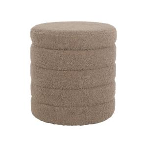 Puff baúl de borreguito, pardo
