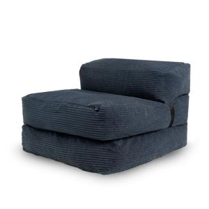 Puff cama desenfundable 70x190 cm azul oscuro