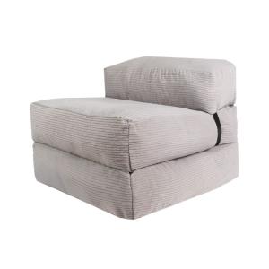 Puff cama desenfundable 70x190 cm gris claro