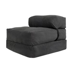 Puff cama desenfundable 70x190 cm gris oscuro
