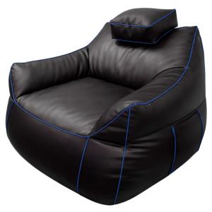 Puff gaming polipiel 100x110 cm azul