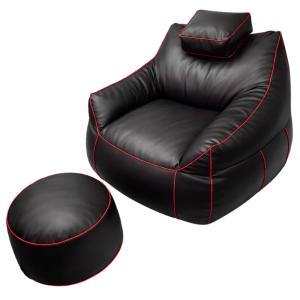 Puff gaming   reposapiés polipiel 100x110 cm rojo