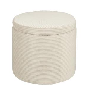 Puff Pouffe Blanco roto  H40.5xB42xL42cm