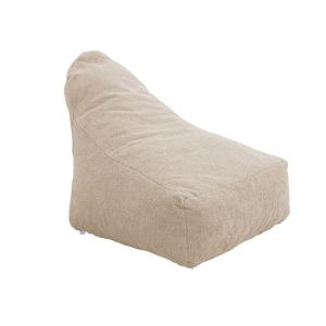 Puff sillón XXL tejido sherpa - 120x70x90 cm - Beige