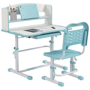 Pupitre infantil 80x54.5x104 cm azul y blanco